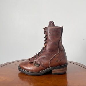 AdTec Women's 8" Chestnut Brown Leather Packer Cowboy Work Boot | US 5